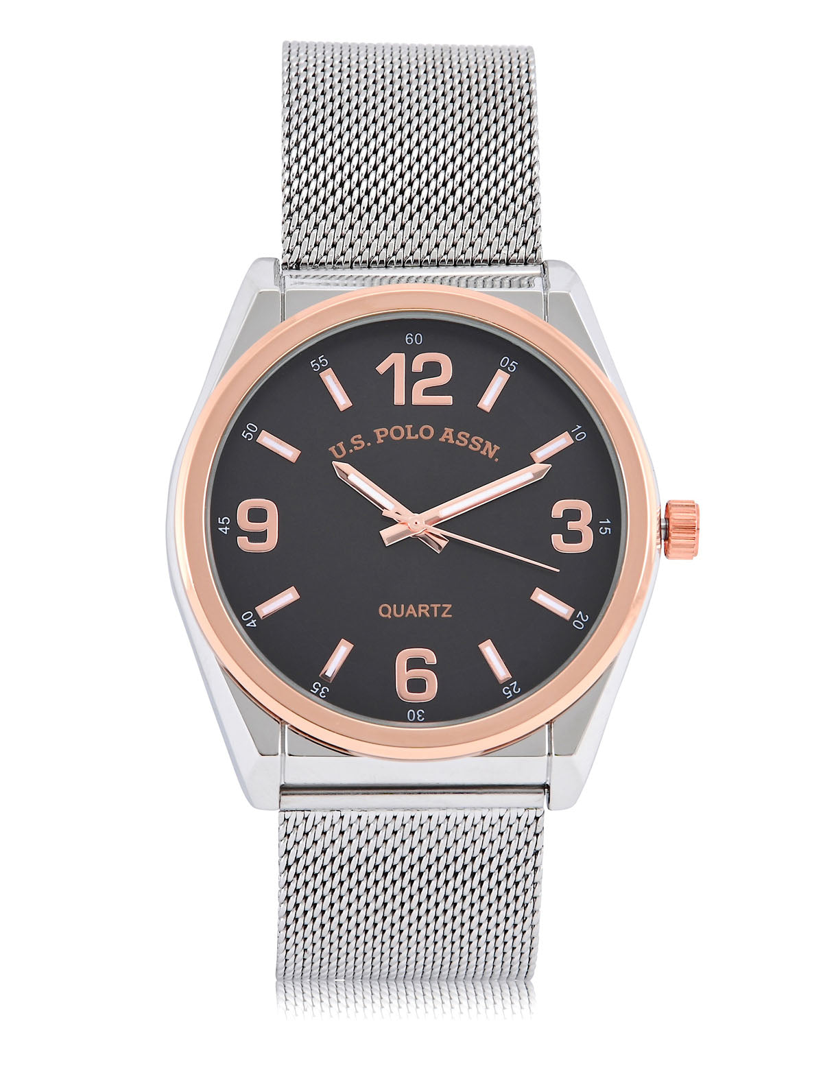 Men's Silver Mesh Watch - Stainless Steel Strap Timepiece