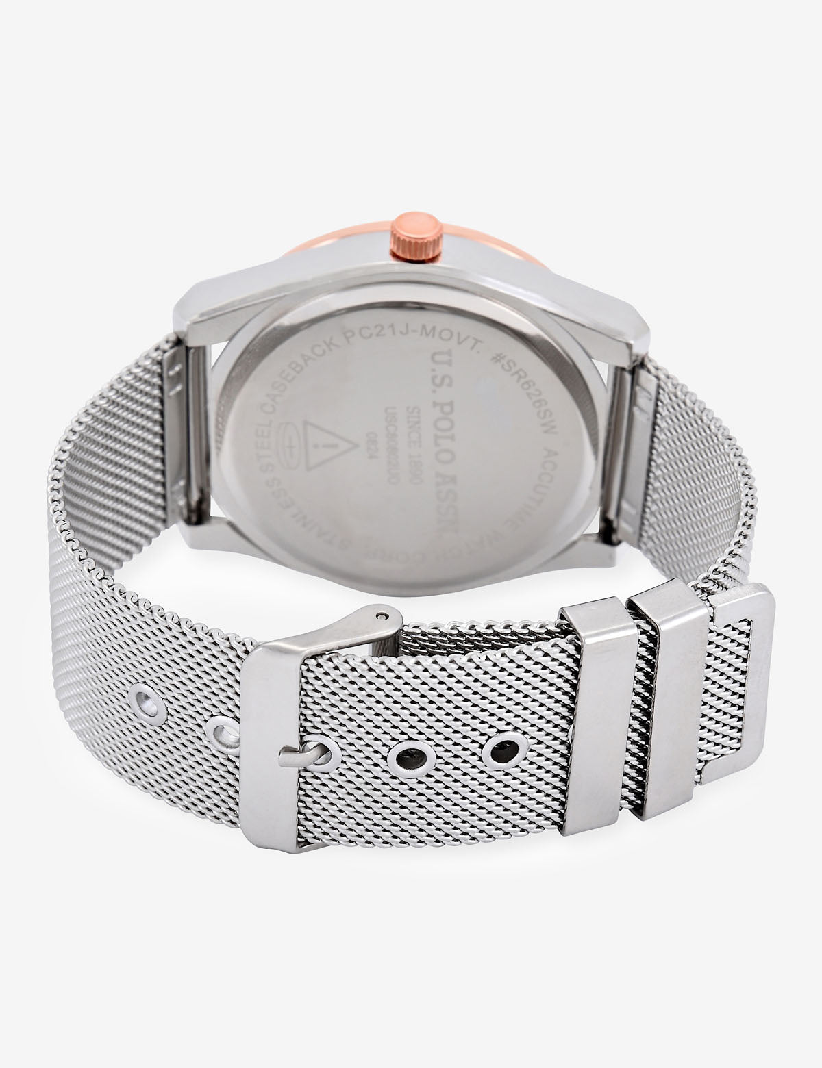 Men's Silver Mesh Watch - Stainless Steel Strap Timepiece