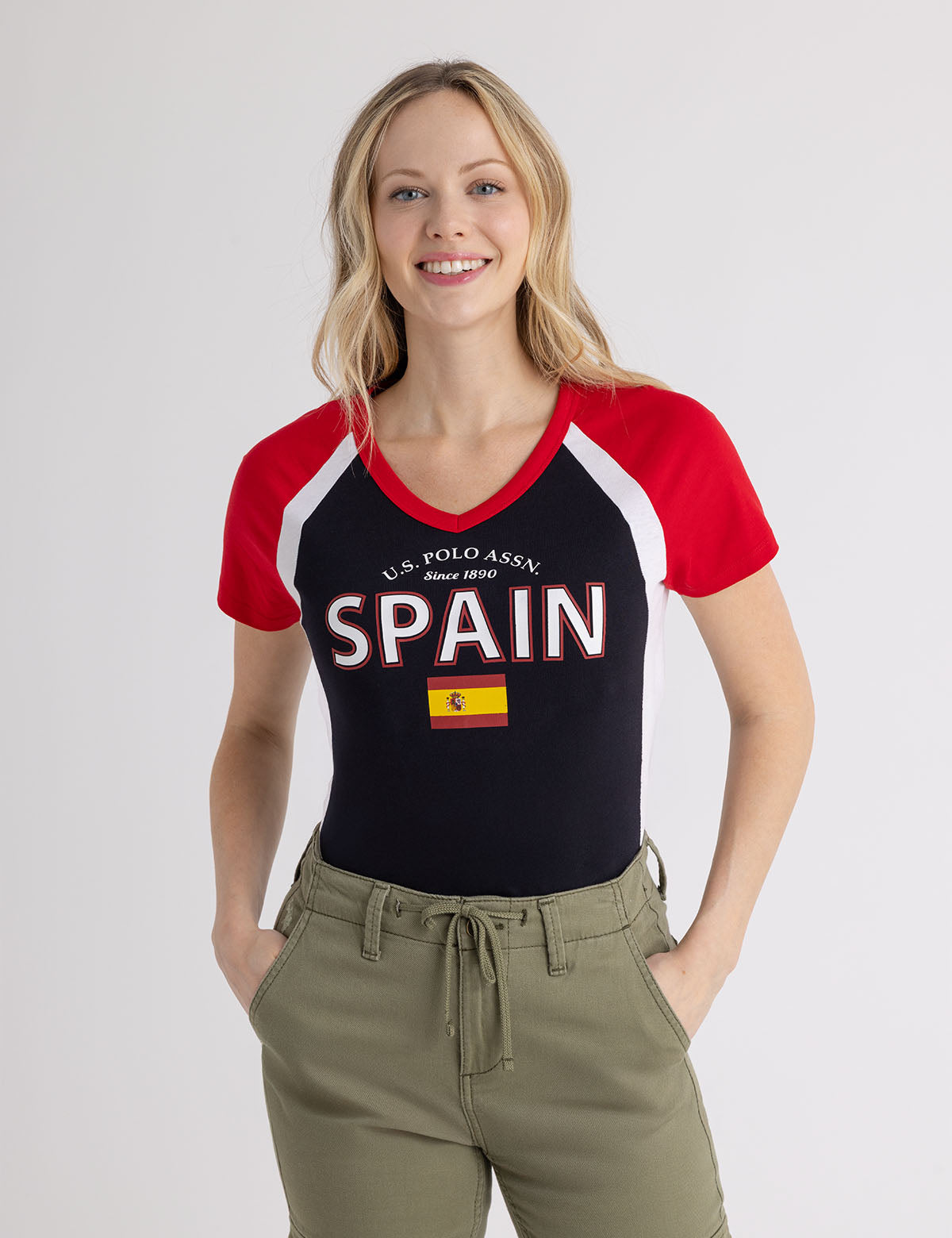 Color Block Spain Graphic T-Shirt