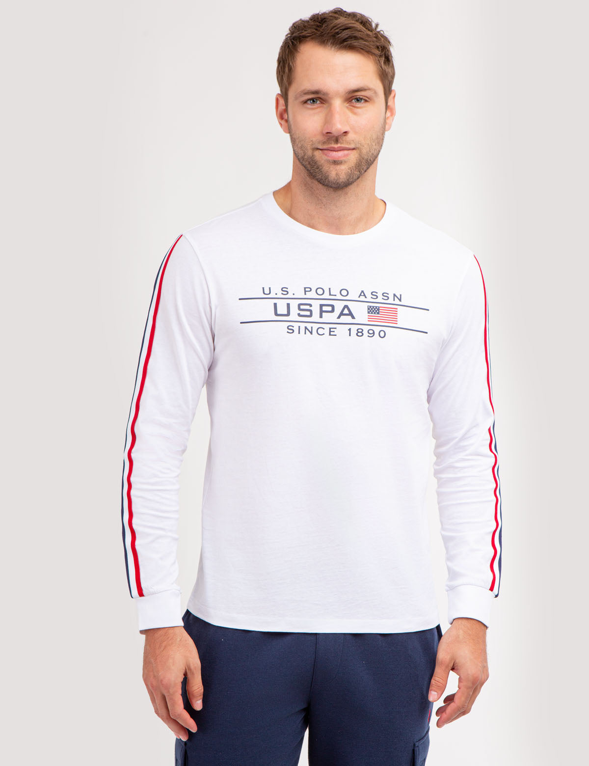 Signature Stripe Graphic Long Sleeve T-Shirt for Men & Women