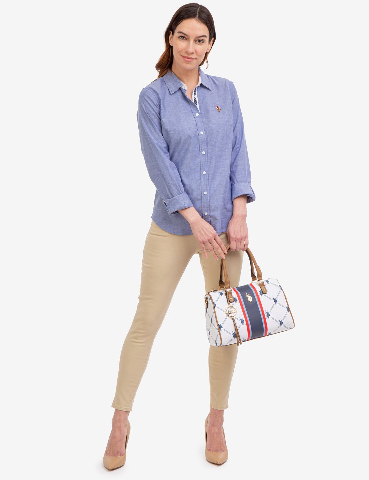 Swifty Signature Leather Satchel Bag for Women