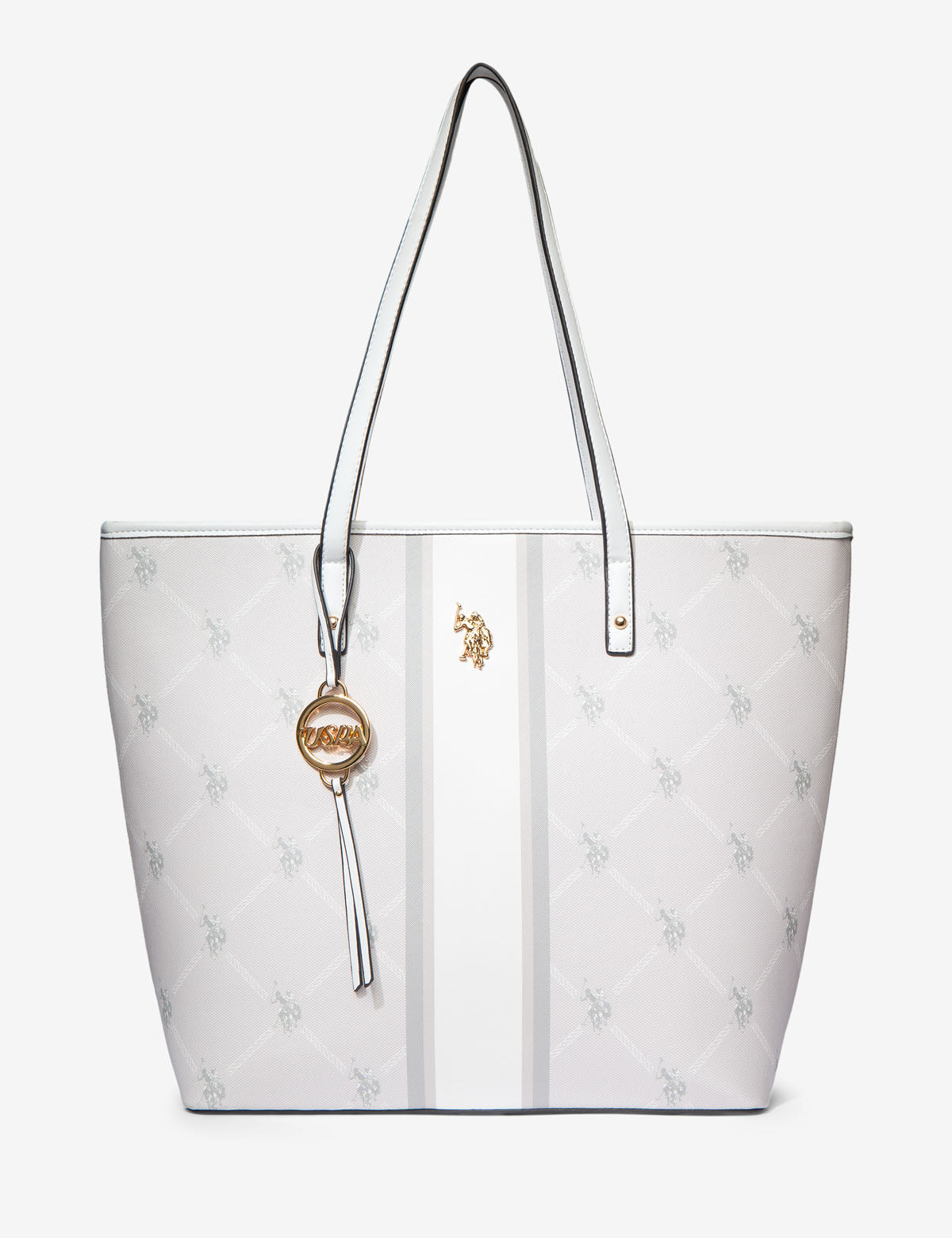 USPA Signature Print Tote Bag with Zip Pockets – Premium PU