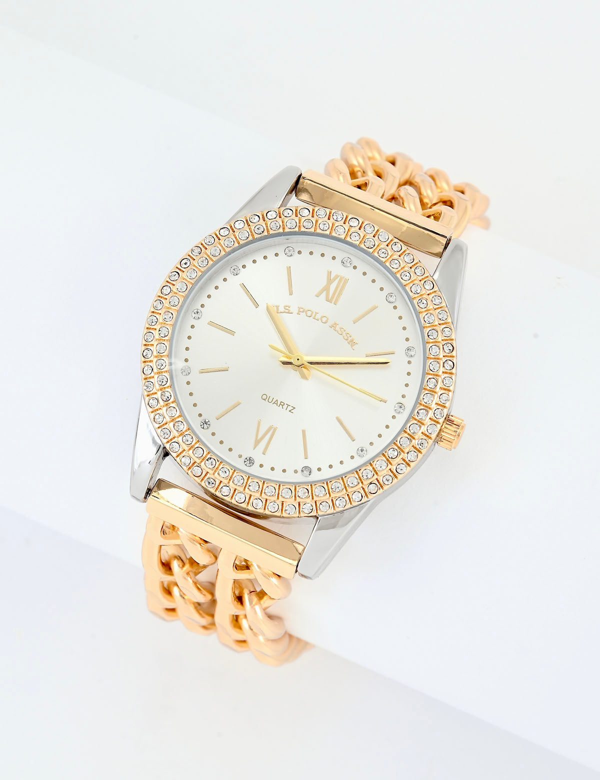 Women's Gold Link Bracelet Watch - Classic Elegant Timepiece