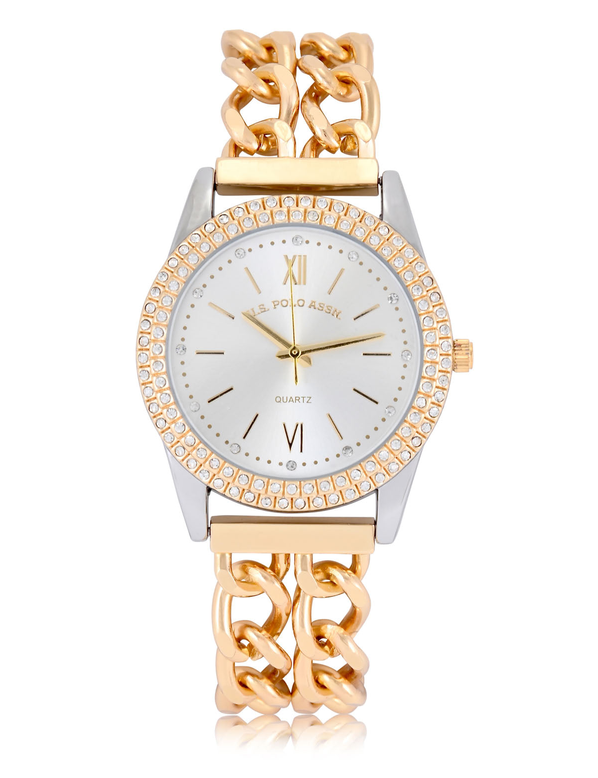 Women's Gold Link Bracelet Watch - Classic Elegant Timepiece