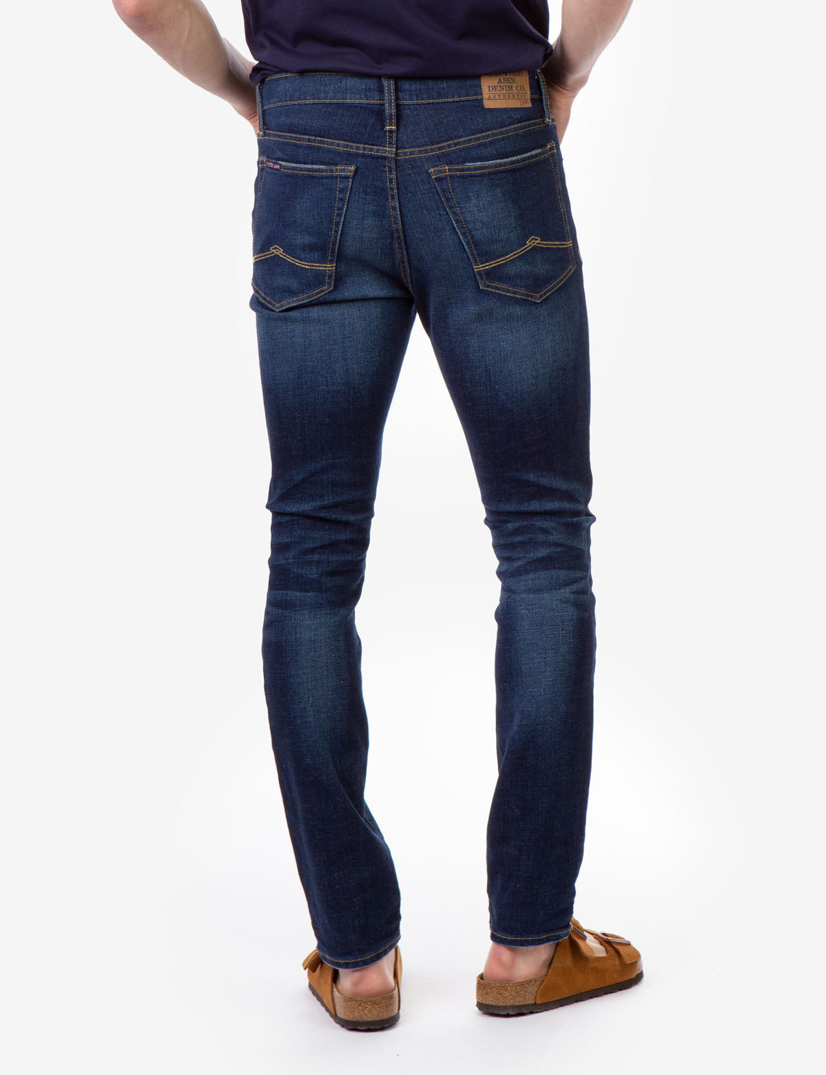 Skinny Fit Stretch Jeans - Acid Wash Slim Straight Denim