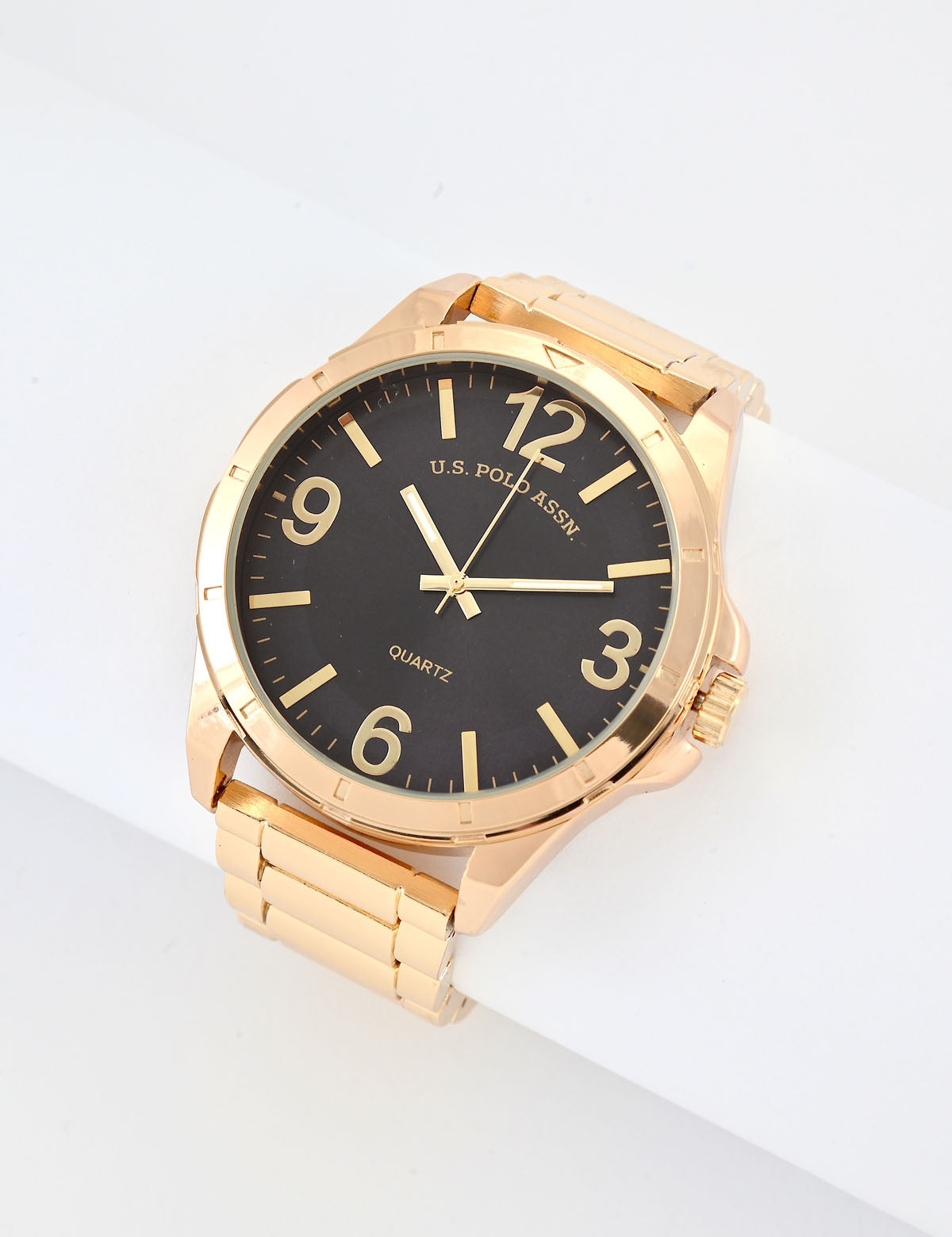 Men's Gold-Tone Link Bracelet Watch - Classic Stainless Steel Design