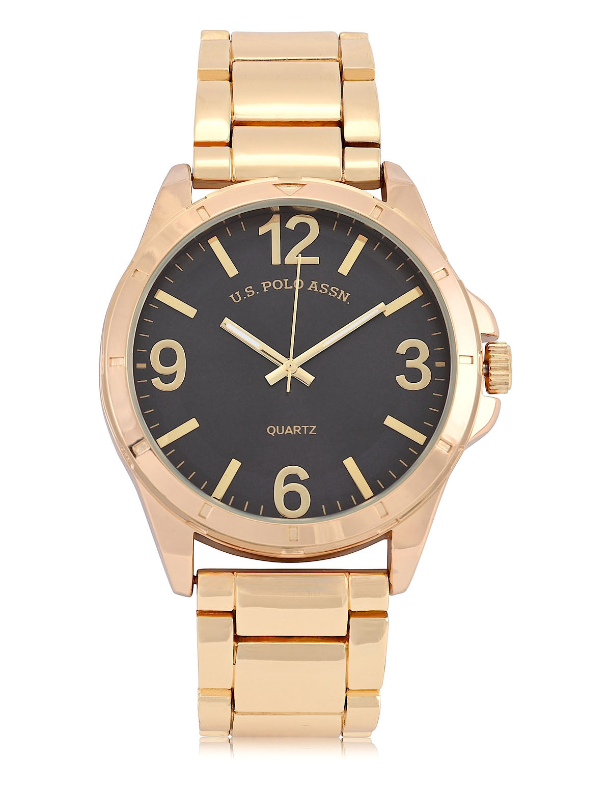Men's Gold-Tone Link Bracelet Watch - Classic Stainless Steel Design