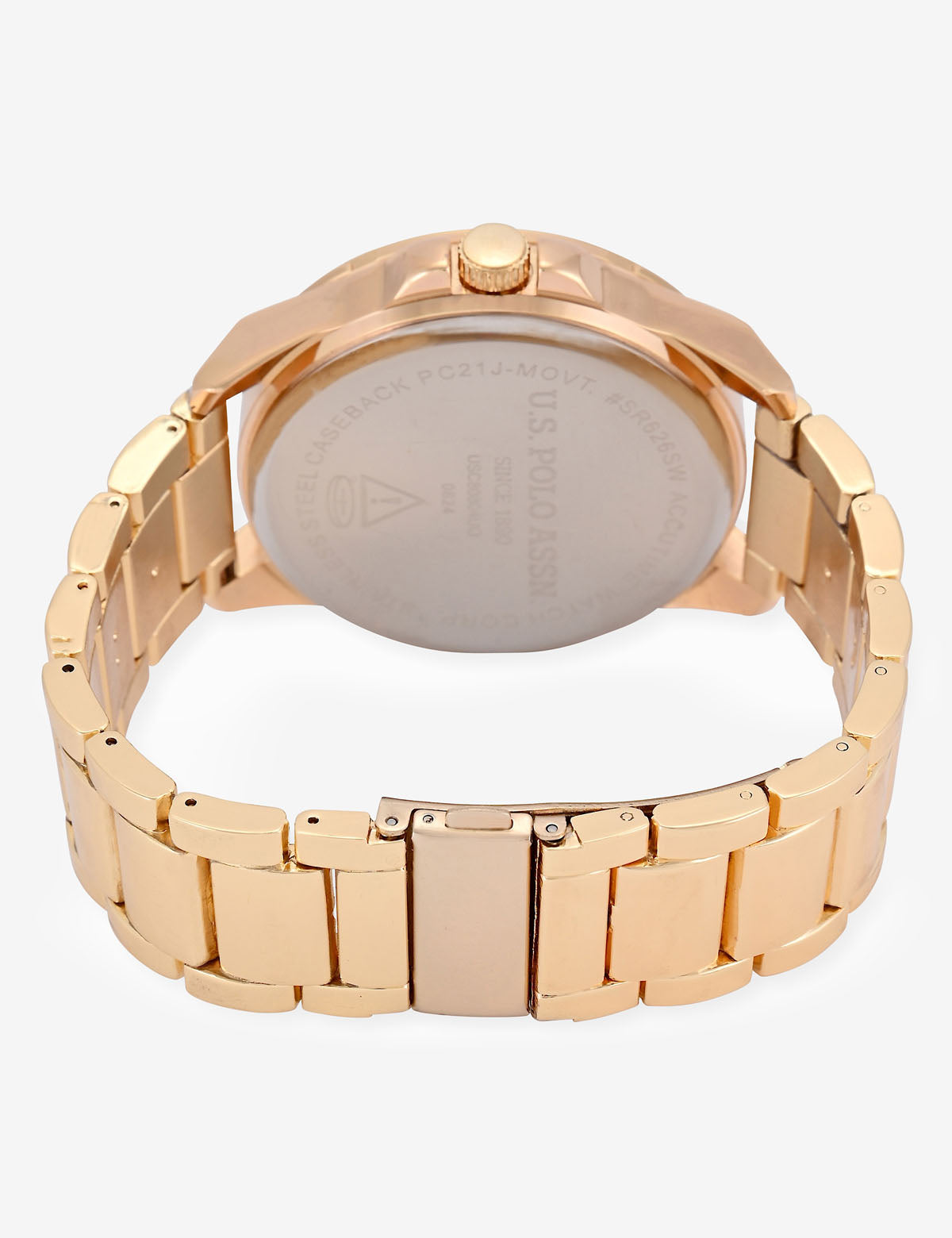 Men's Gold-Tone Link Bracelet Watch - Classic Stainless Steel Design