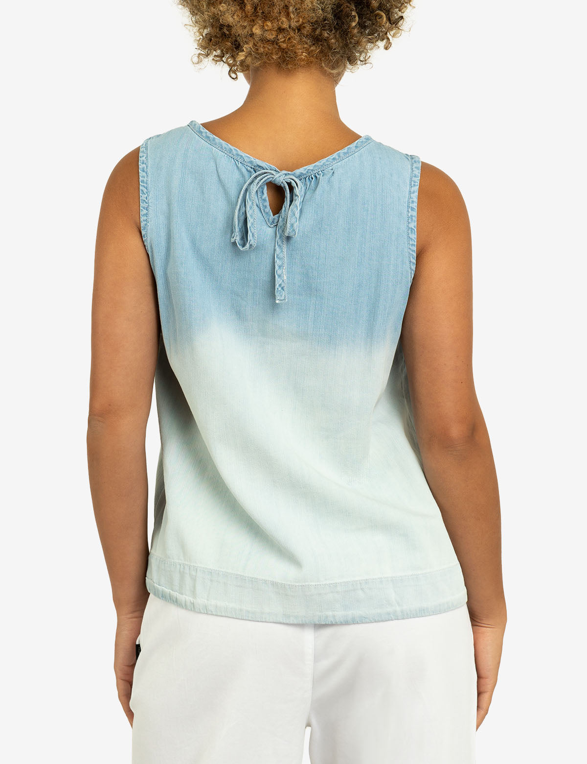 Women's Sleeveless Tie Back Top - Casual Summer Blouse
