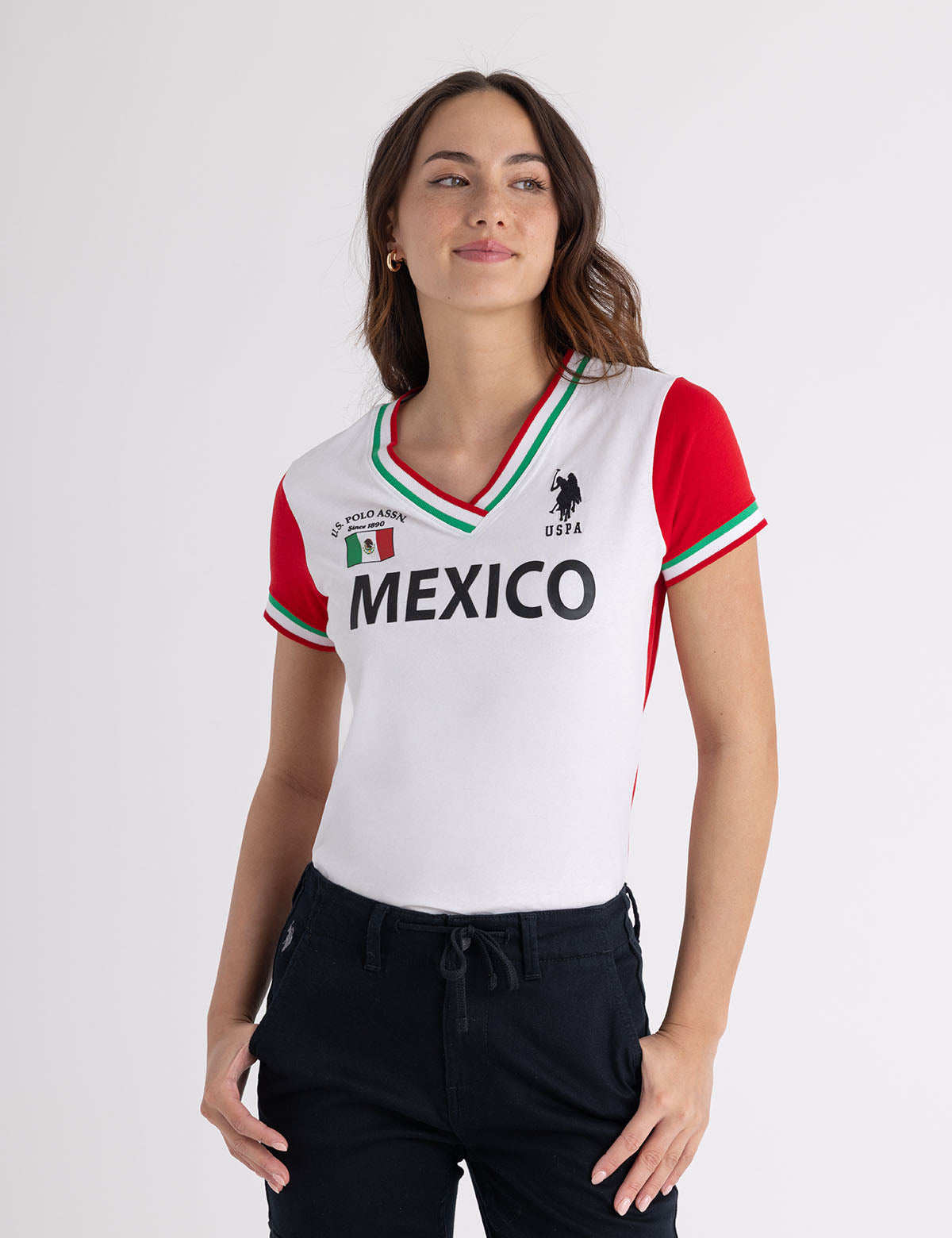 Color Block Mexico Graphic T-Shirt