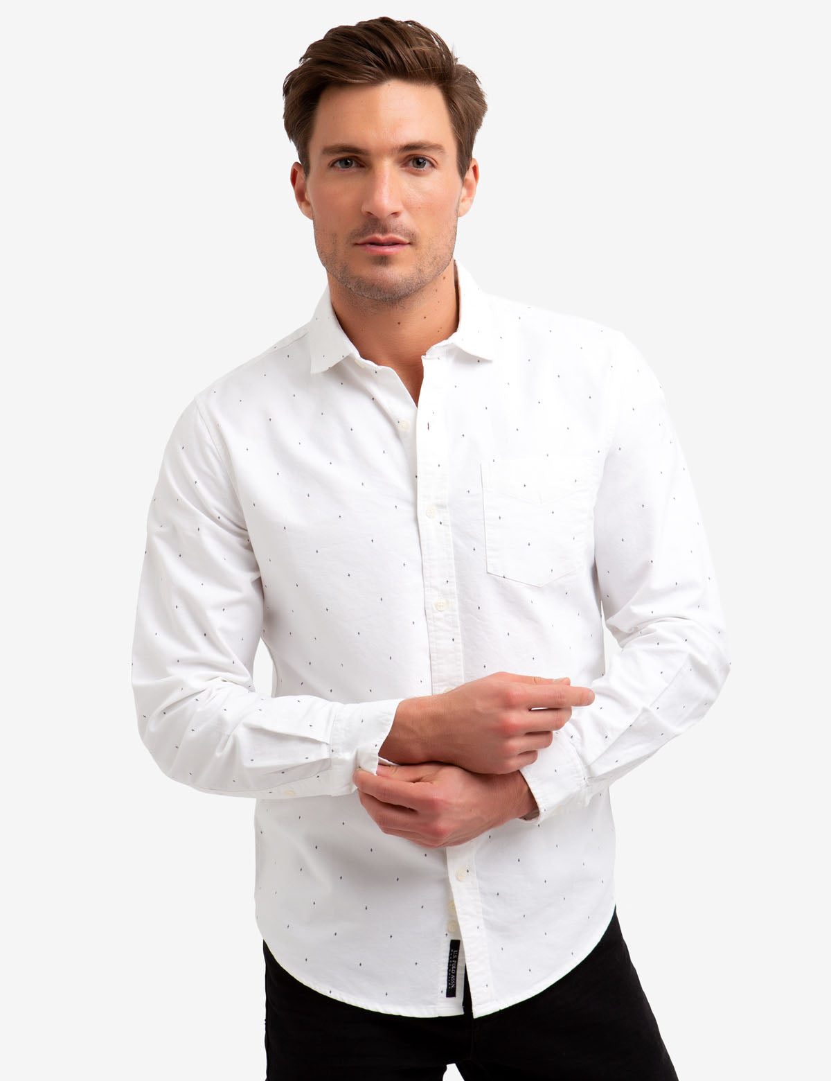 Slim Fit Cotton Oxford Shirt for Men