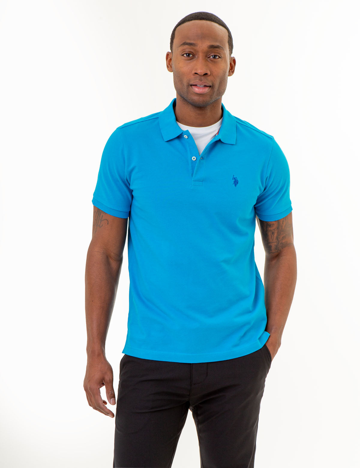 Men's Slim Fit Cotton Polo Shirt - Classic Solid Pique Design