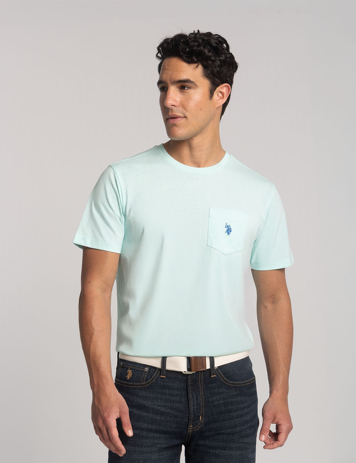 Men's Small Logo Pocket T-Shirt - Casual Cotton Tee