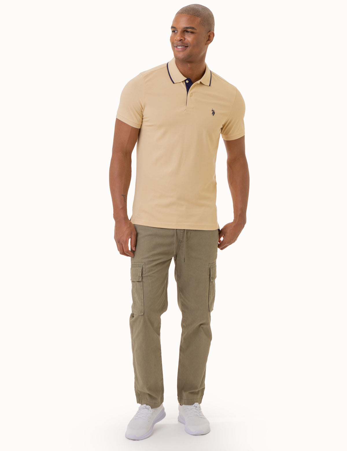 Slim Fit Stretch Cotton Polo Shirt with Embroidered Logo