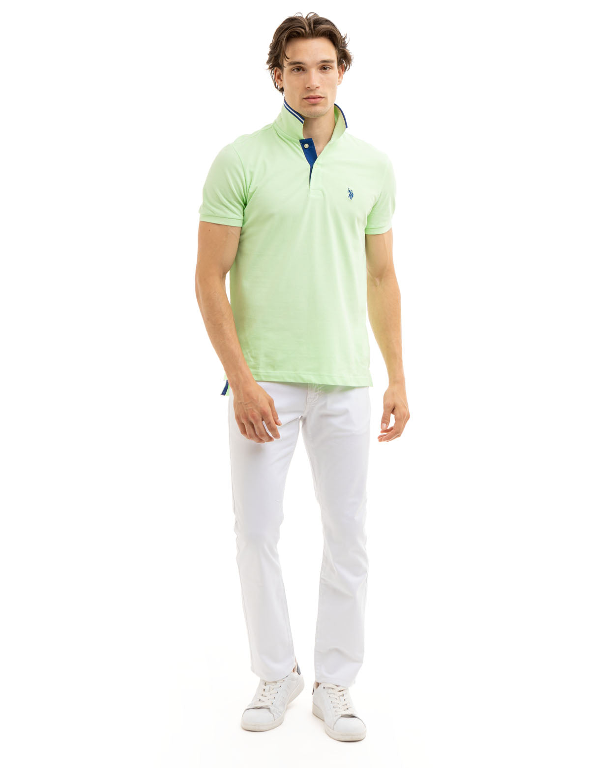 Slim Fit Stretch Cotton Polo Shirt with Embroidered Logo