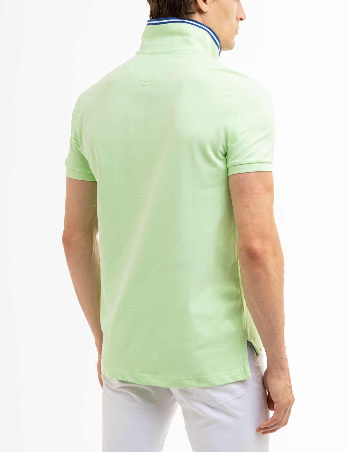Slim Fit Stretch Cotton Polo Shirt with Embroidered Logo