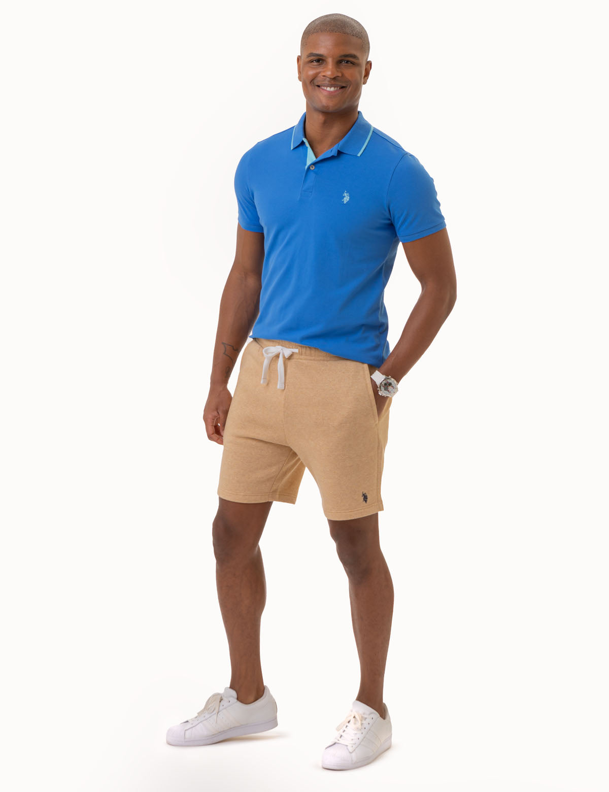 Slim Fit Stretch Cotton Polo Shirt with Embroidered Logo