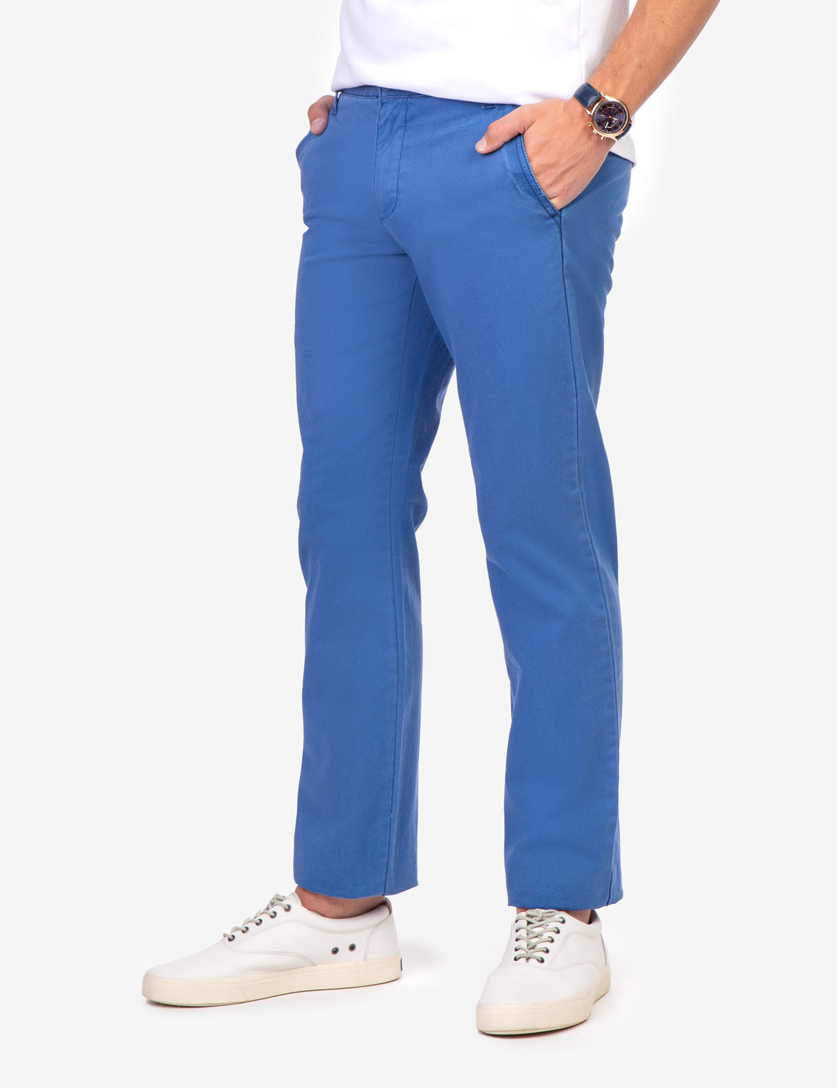 Slim Fit Twill Chino Pants for Men