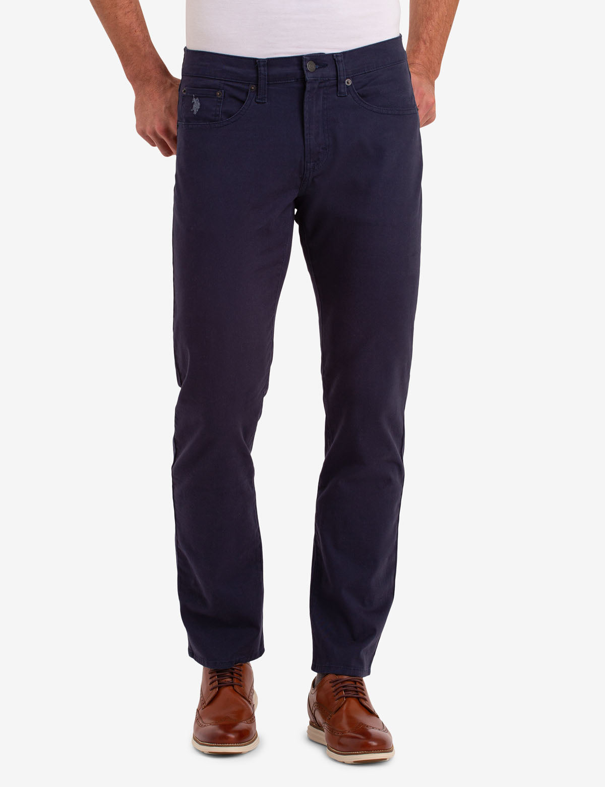 Men's Slim Straight Stretch Chino Pants - Cotton Spandex Fit