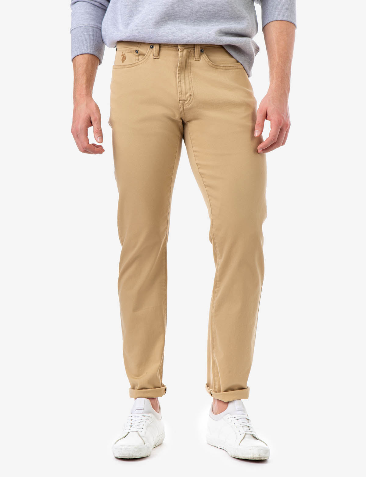 Men's Slim Straight Stretch Chino Pants - Cotton Spandex Fit