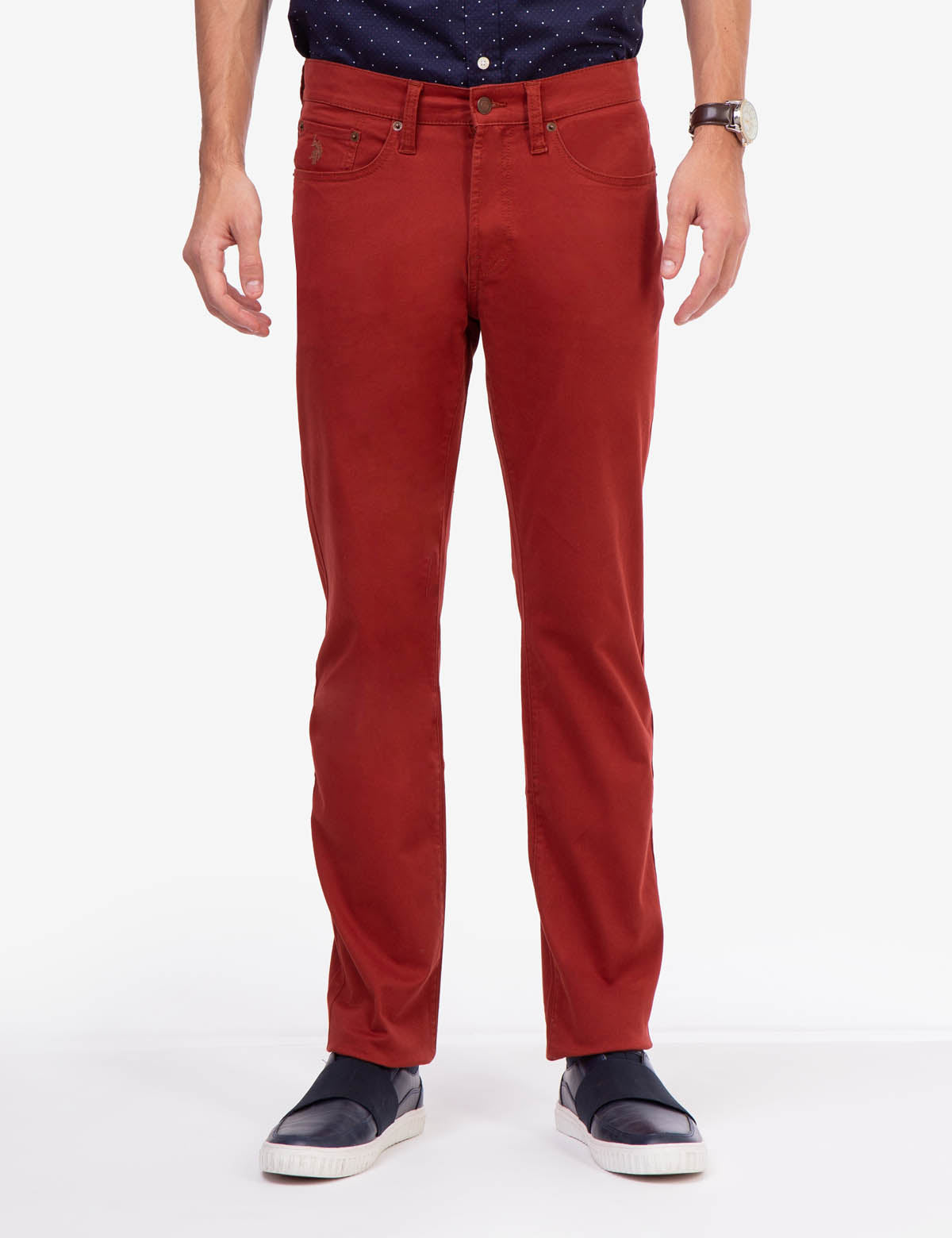 Men's Slim Straight Stretch Chino Pants - Cotton Spandex Fit