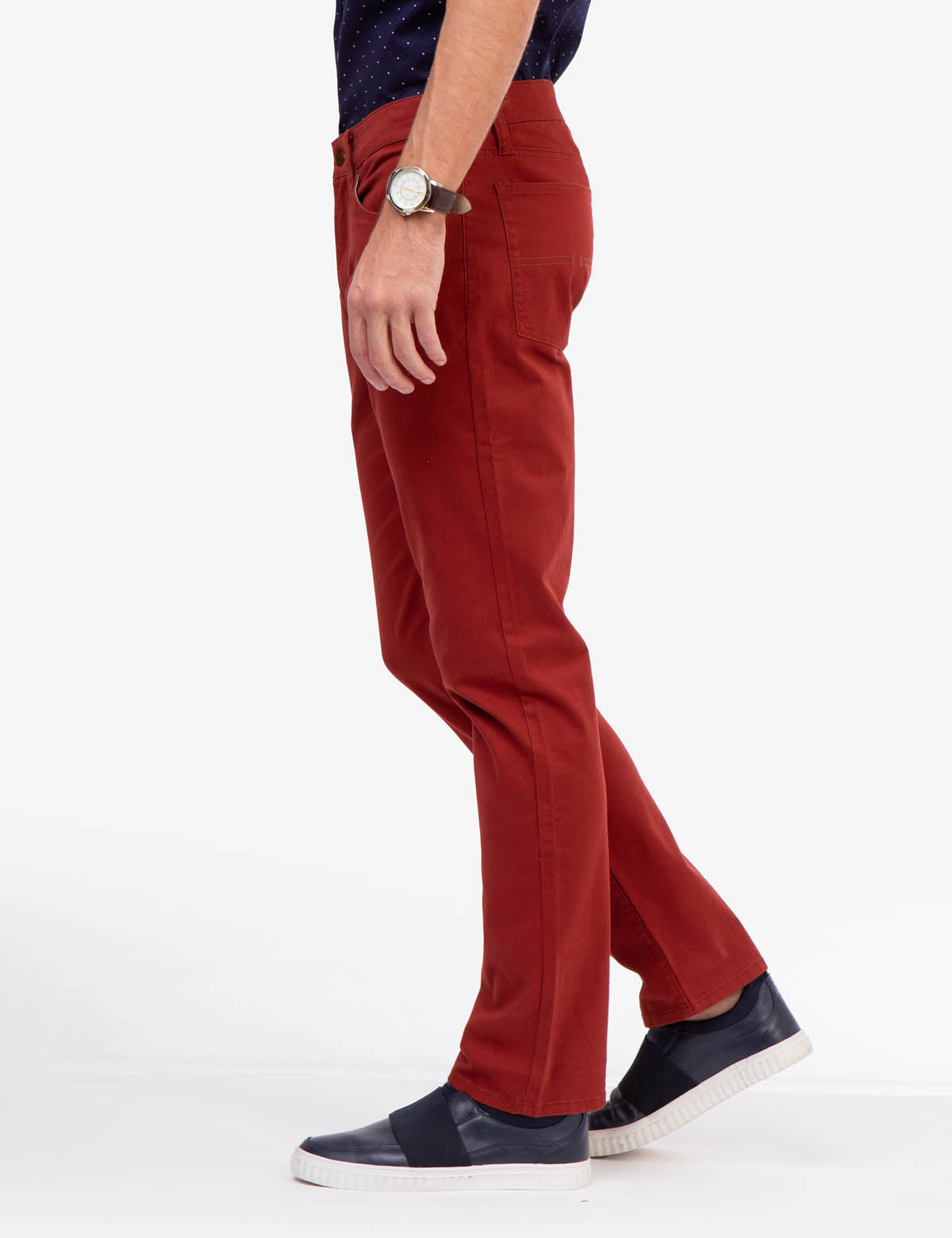 Men's Slim Straight Stretch Chino Pants - Cotton Spandex Fit