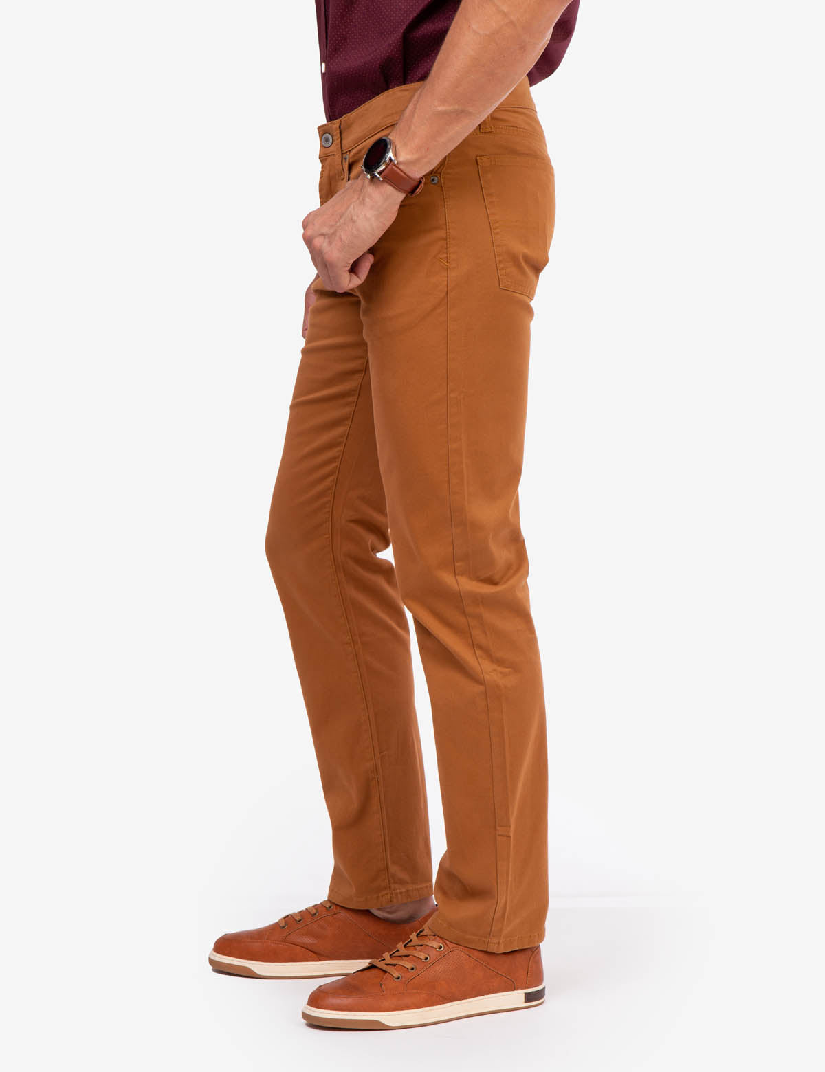 Men's Slim Straight Stretch Chino Pants - Cotton Spandex Fit