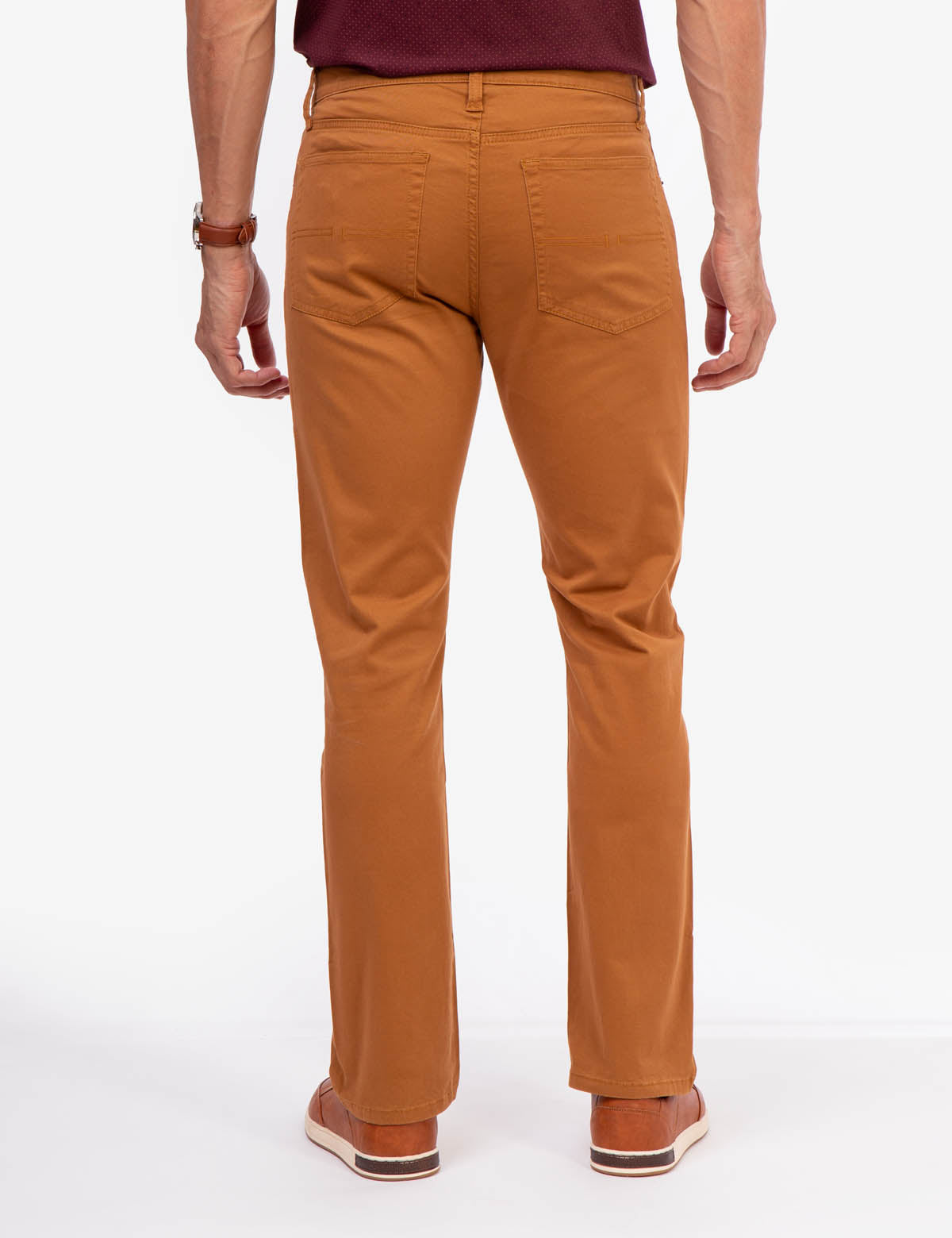 Men's Slim Straight Stretch Chino Pants - Cotton Spandex Fit