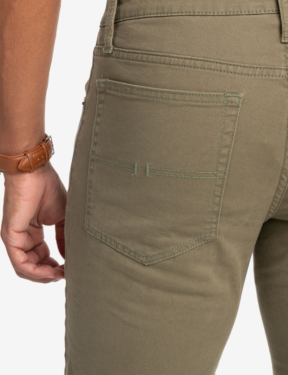 Men's Slim Straight Stretch Chino Pants - Cotton Spandex Fit