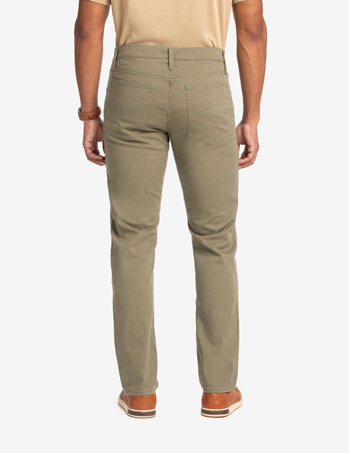 Men's Slim Straight Stretch Chino Pants - Cotton Spandex Fit