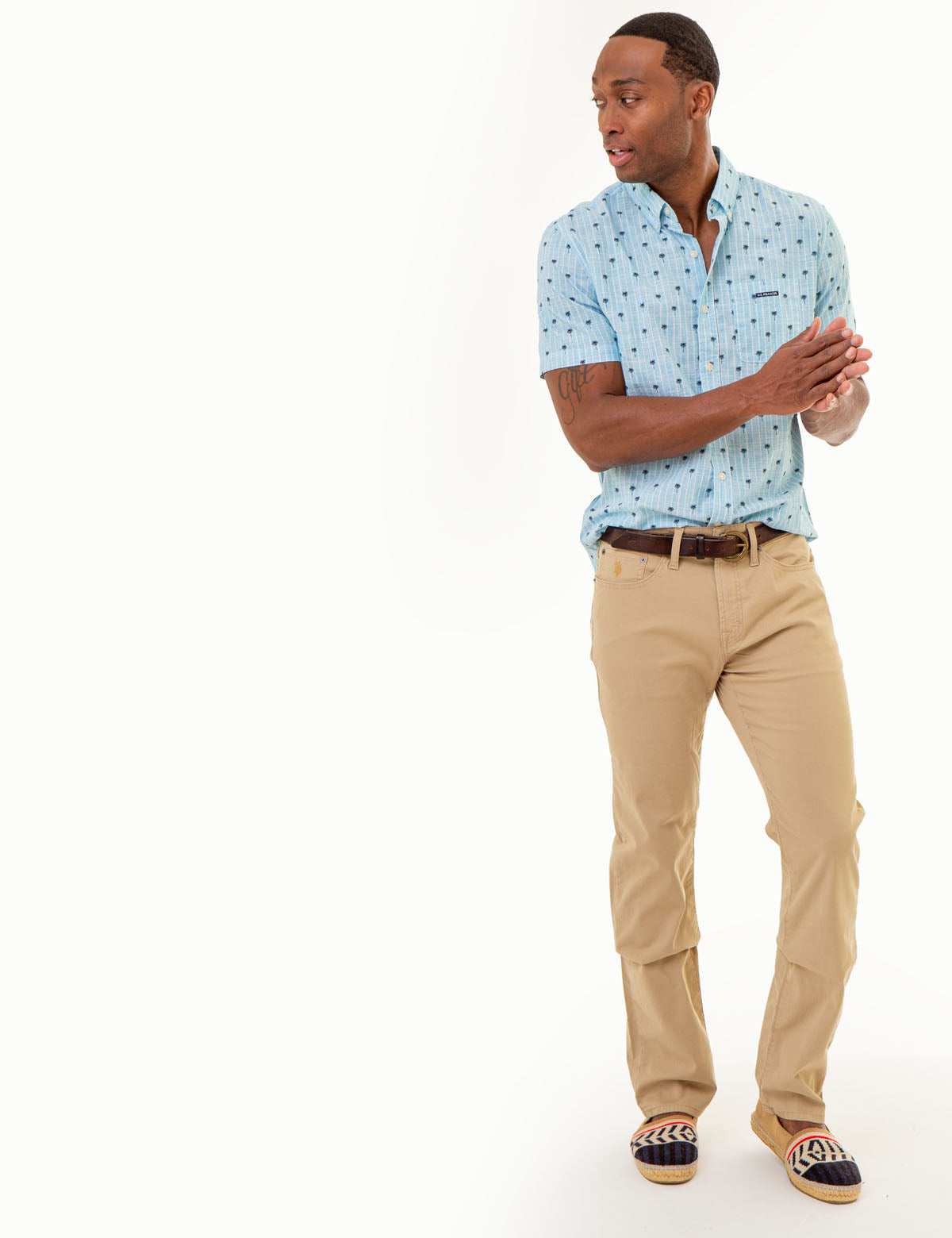 Men's Slim Straight Stretch Chino Pants - Cotton Spandex Fit