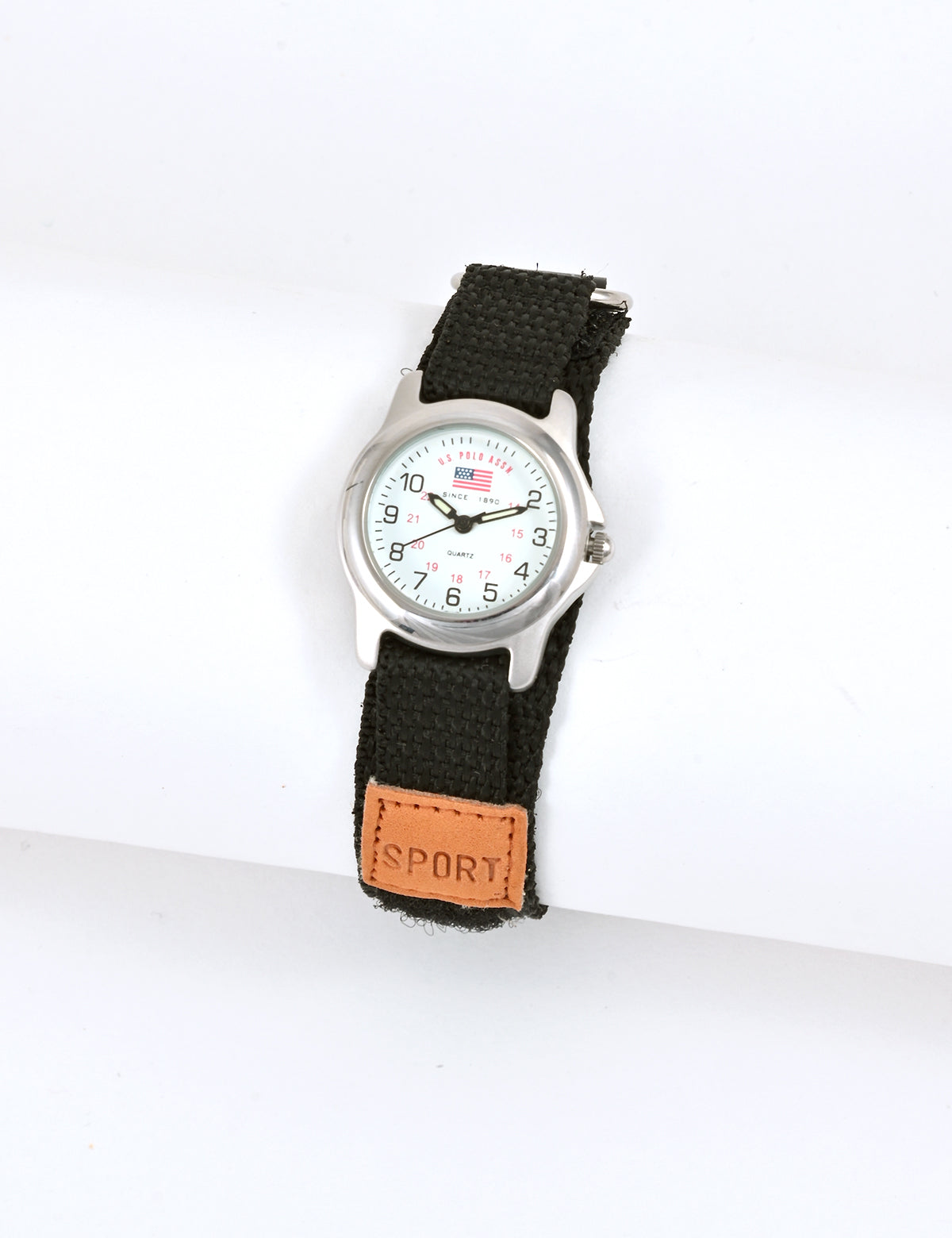 USPA Junior Black Nylon Fastwrap Watch for Kids – Adjustable Strap