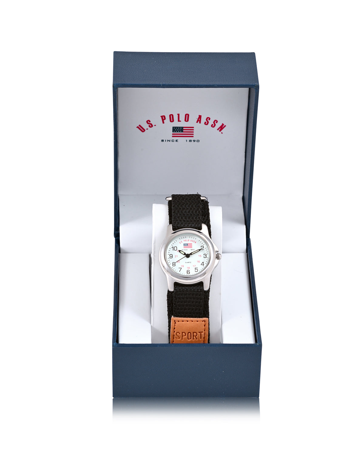 USPA Junior Black Nylon Fastwrap Watch for Kids – Adjustable Strap