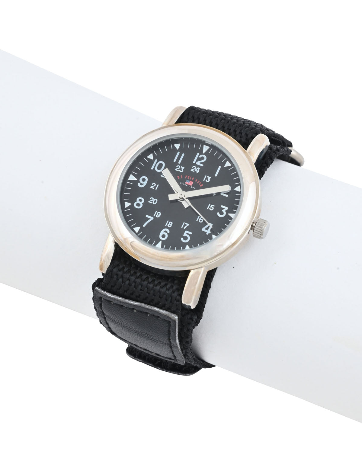 USPA Junior Black Nylon Strap Watch for Kids – Adjustable