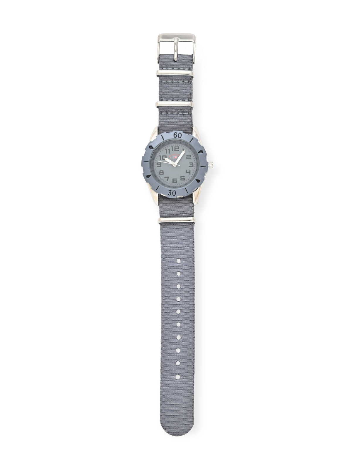 USPA Junior Grey Nylon Strap Watch for Kids – Adjustable 4.25 to 6.75 Inches