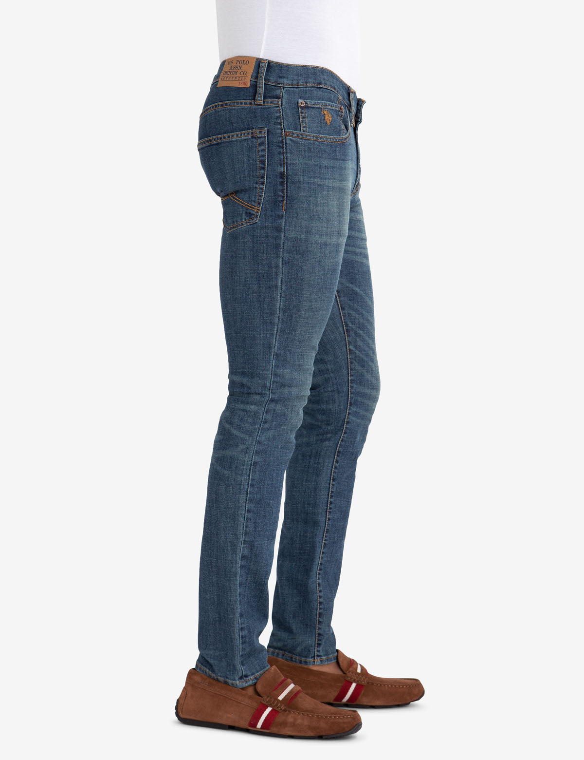 Slim Straight Fit Jeans for Men - 60% Cotton Denim
