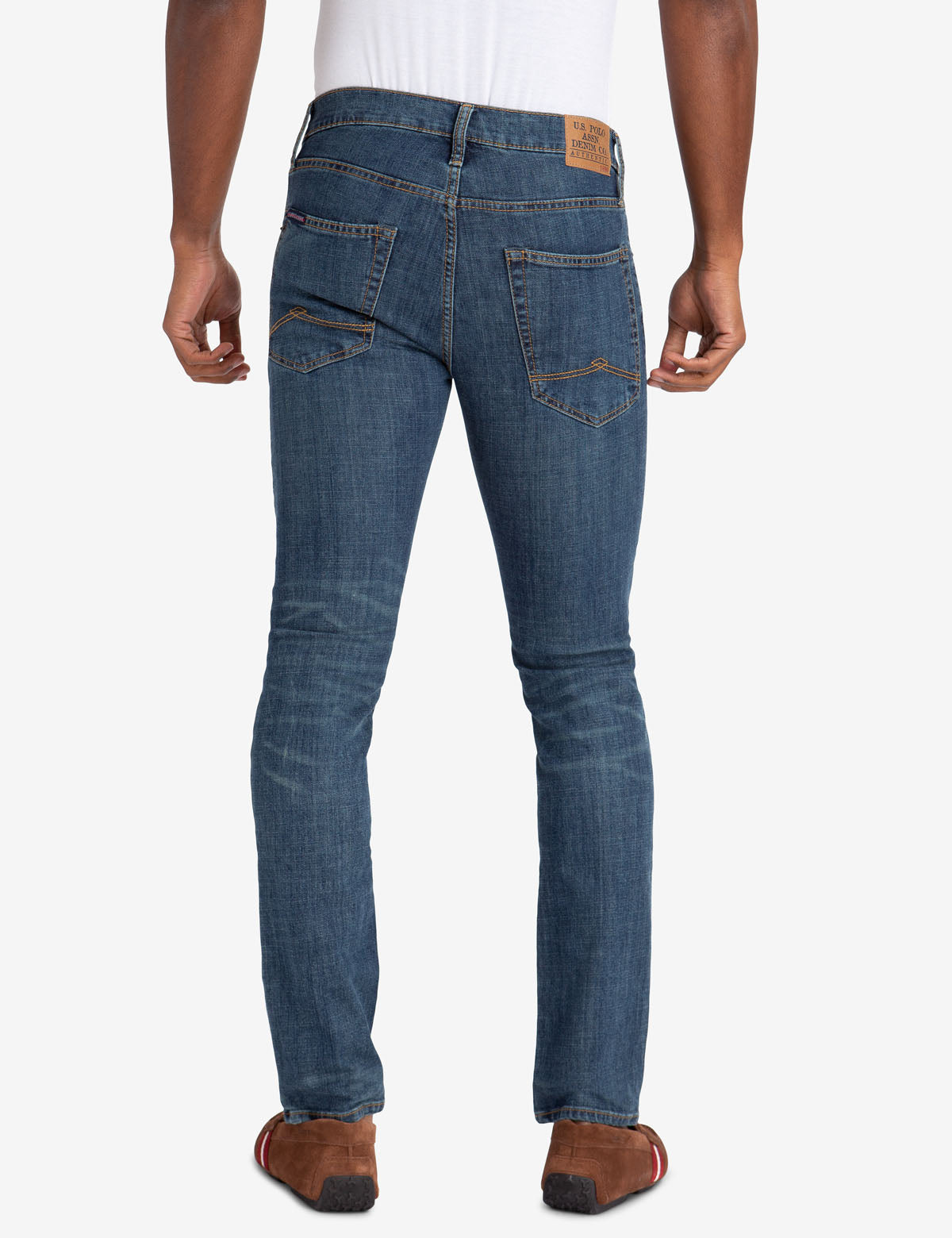 Slim Straight Fit Jeans for Men - 60% Cotton Denim