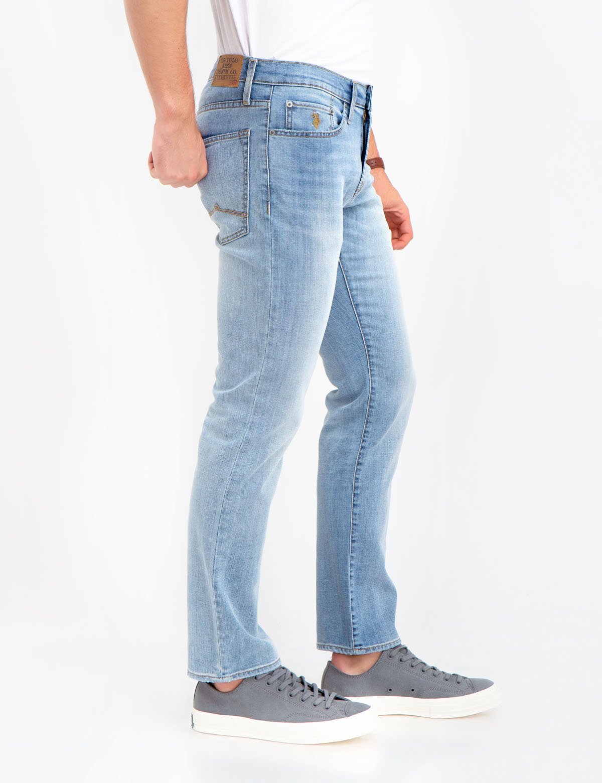 Slim Straight Fit Jeans for Men - 60% Cotton Denim