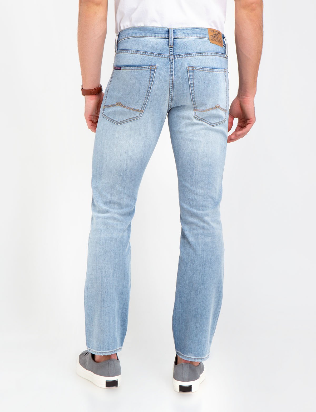 Slim Straight Fit Jeans for Men - 60% Cotton Denim