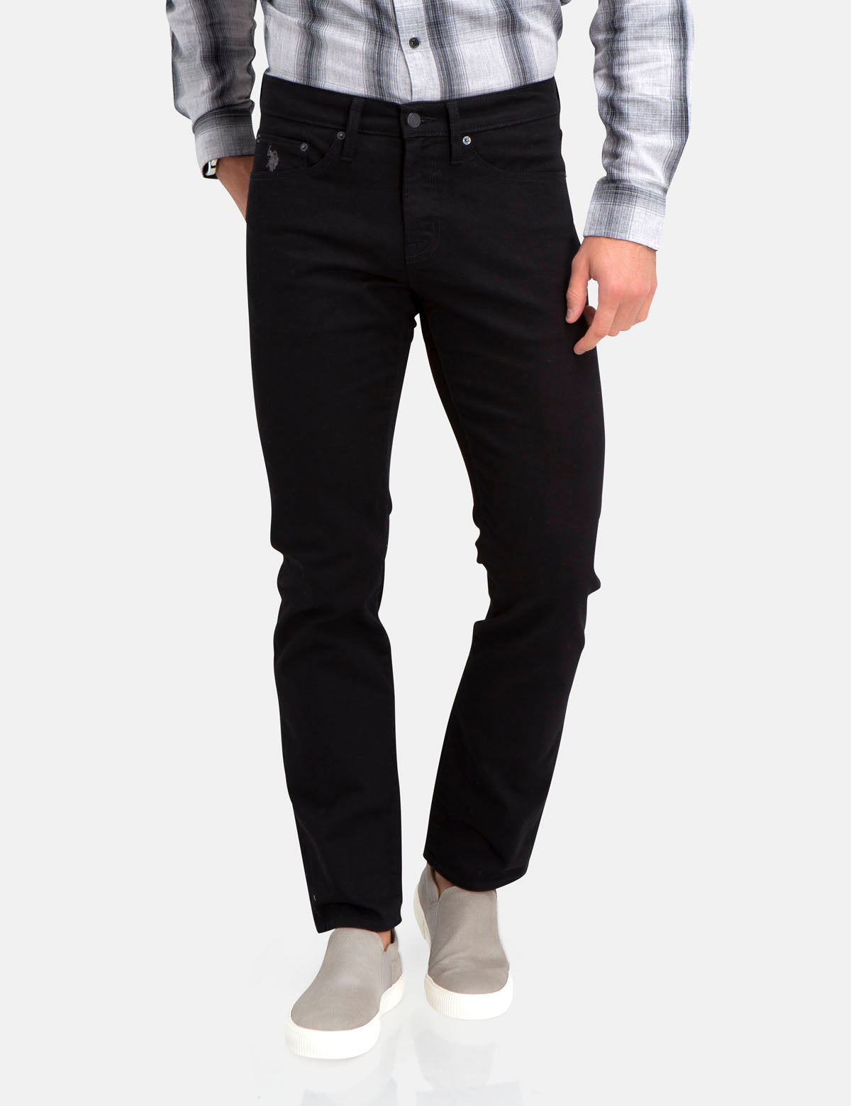 Slim Straight Fit Jeans for Men - Cotton Stretch Denim