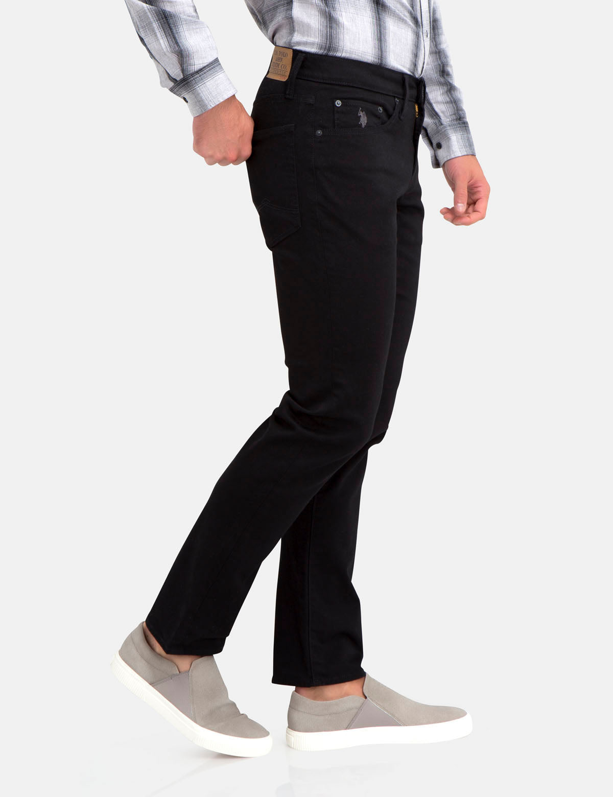 Slim Straight Fit Jeans for Men - Cotton Stretch Denim