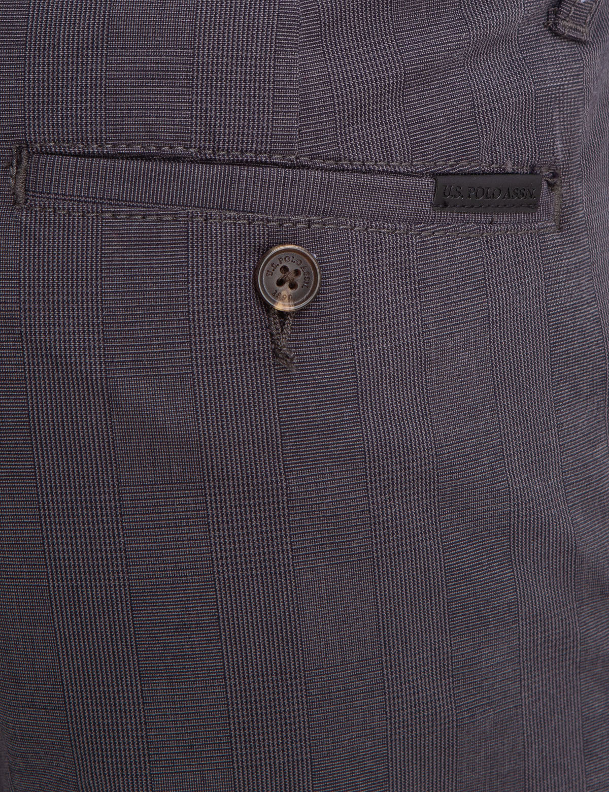 U.S. Polo Assn. Slim Straight Plaid Cotton Chinos
