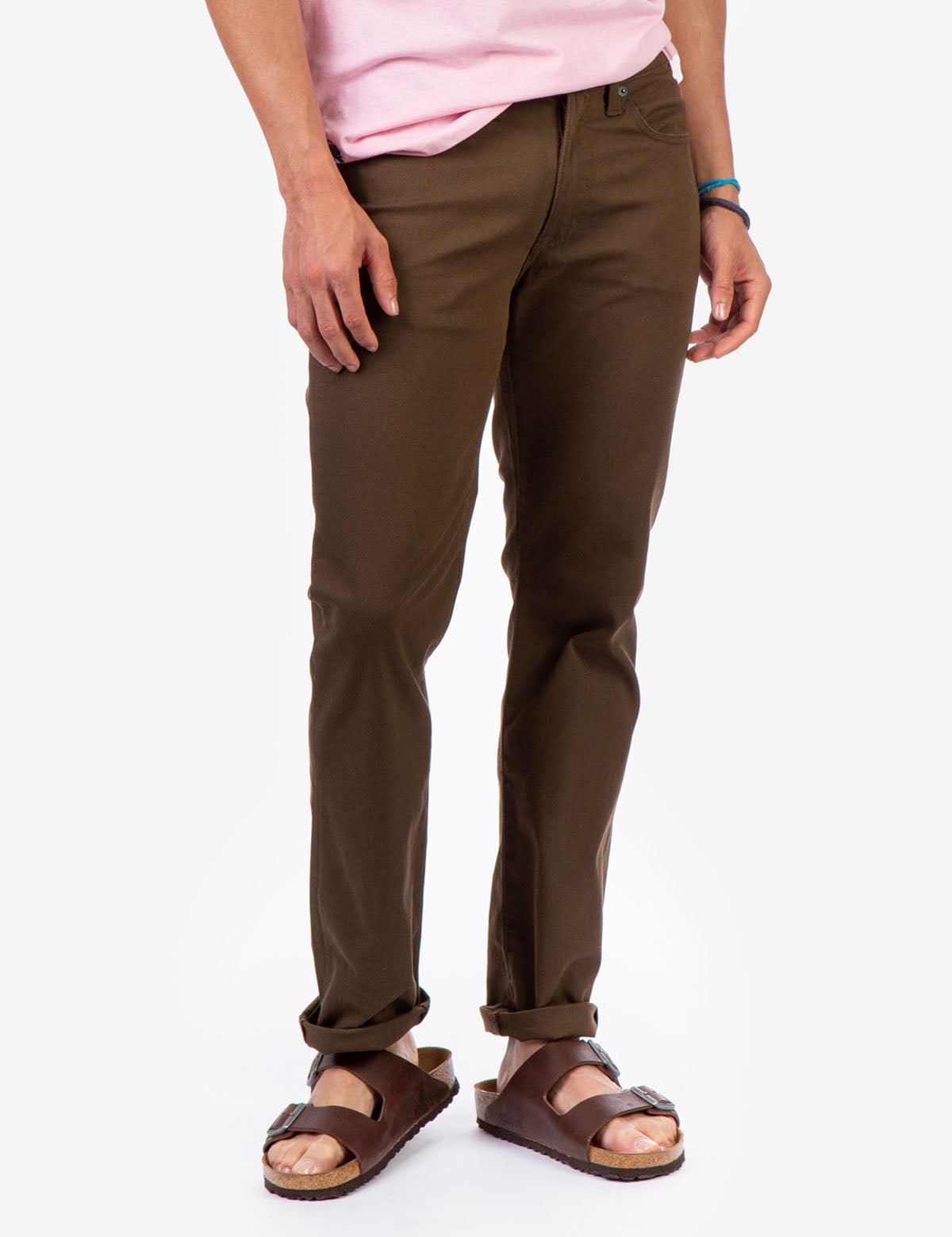 Slim Fit Textured Chino Pants with 5 Pockets
