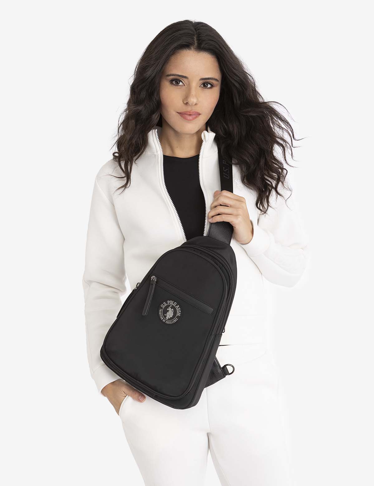 U.S. Polo Assn. Nylon Sling Backpack with Card Slots