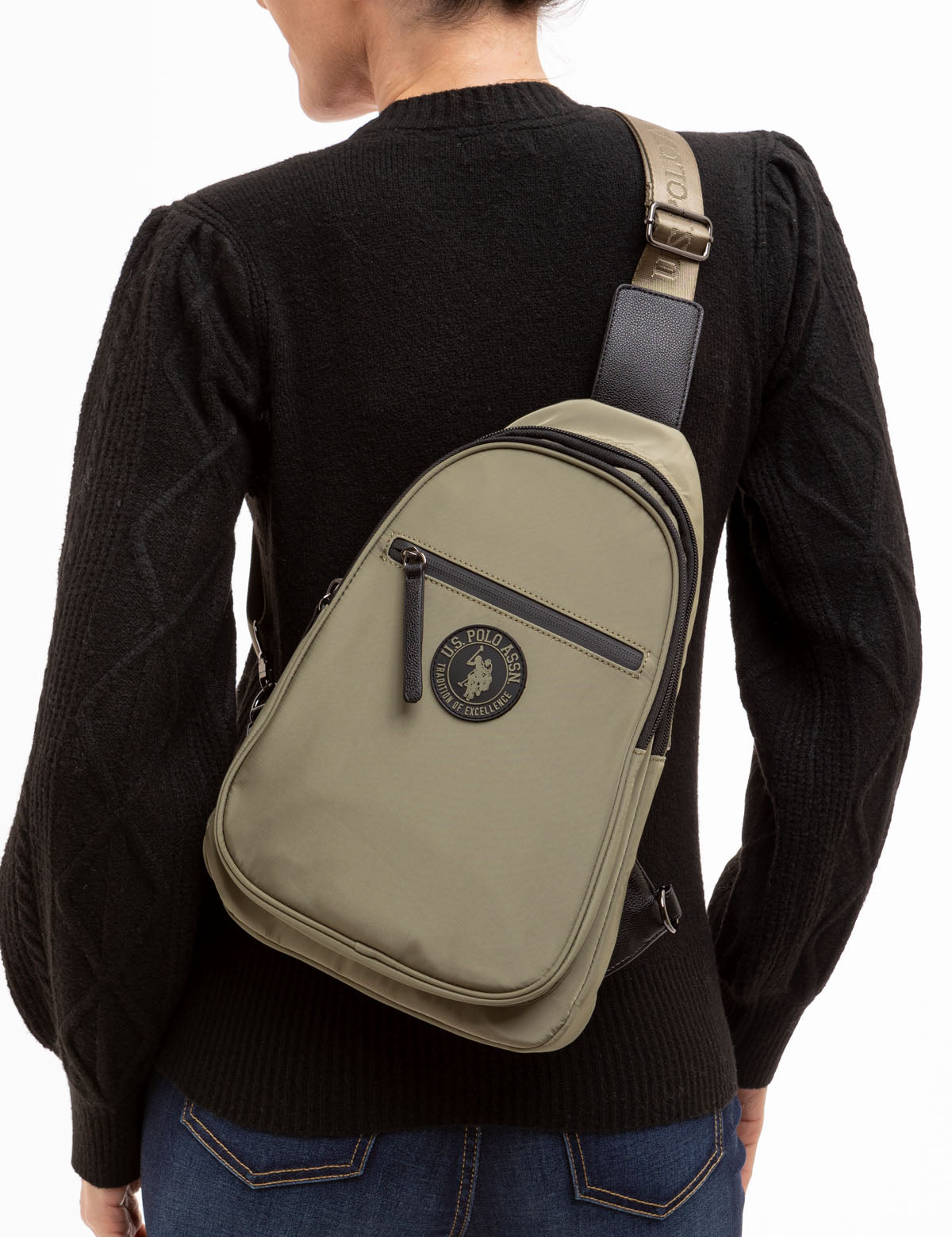 U.S. Polo Assn. Nylon Sling Backpack with Card Slots