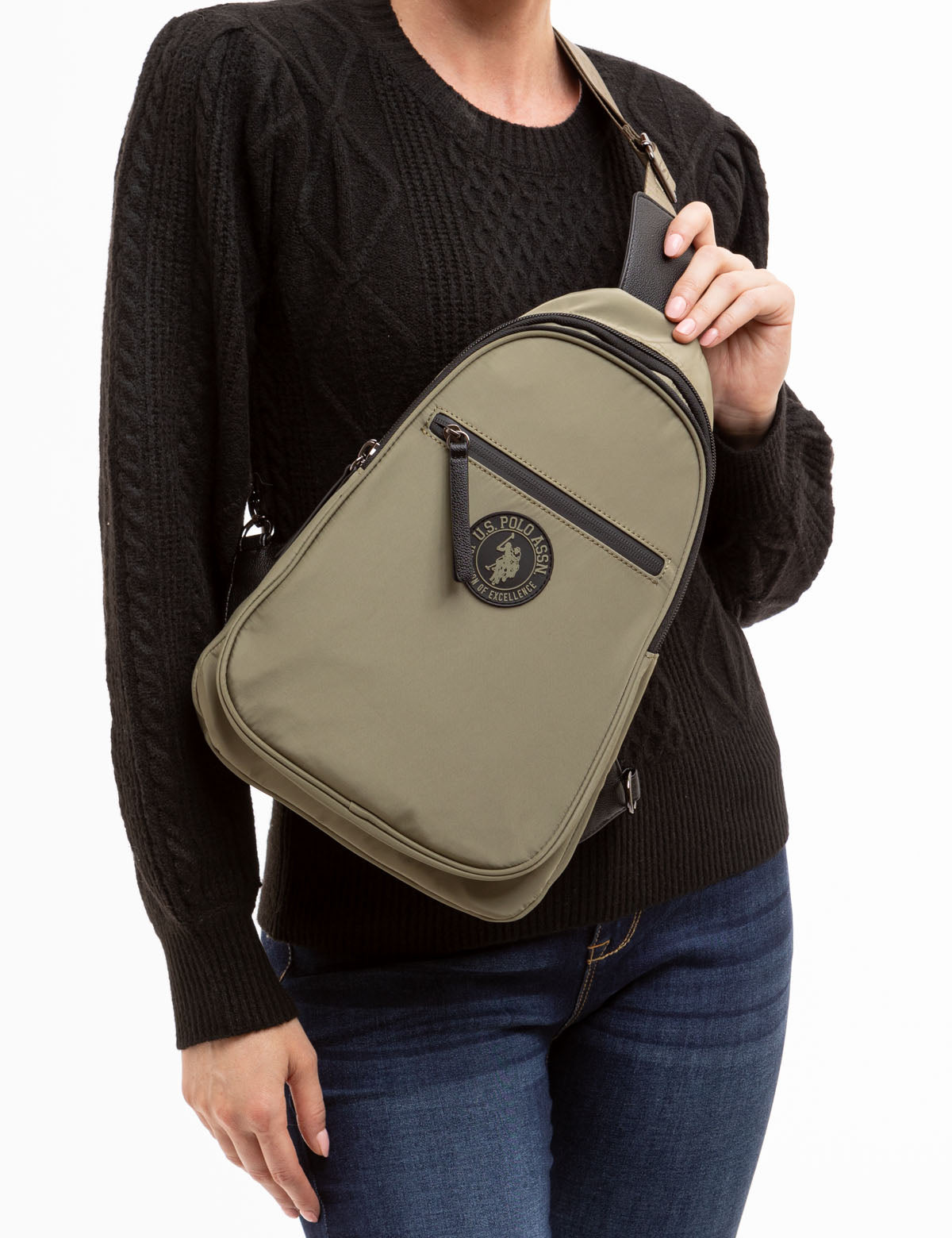 U.S. Polo Assn. Nylon Sling Backpack with Card Slots