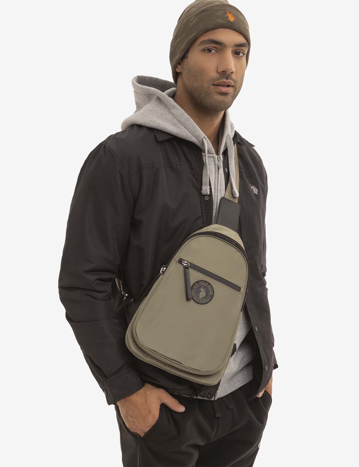 U.S. Polo Assn. Nylon Sling Backpack with Card Slots