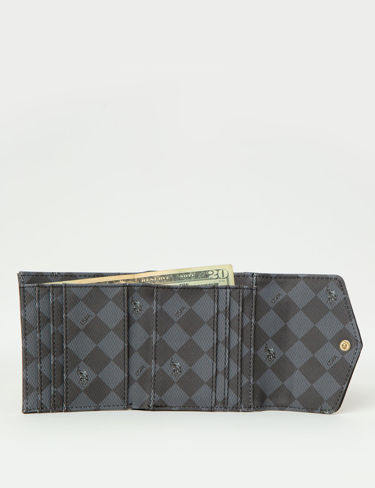 Compact PU Leather Wallet with Flap & Multiple Card Slots – Secure Snap Closure