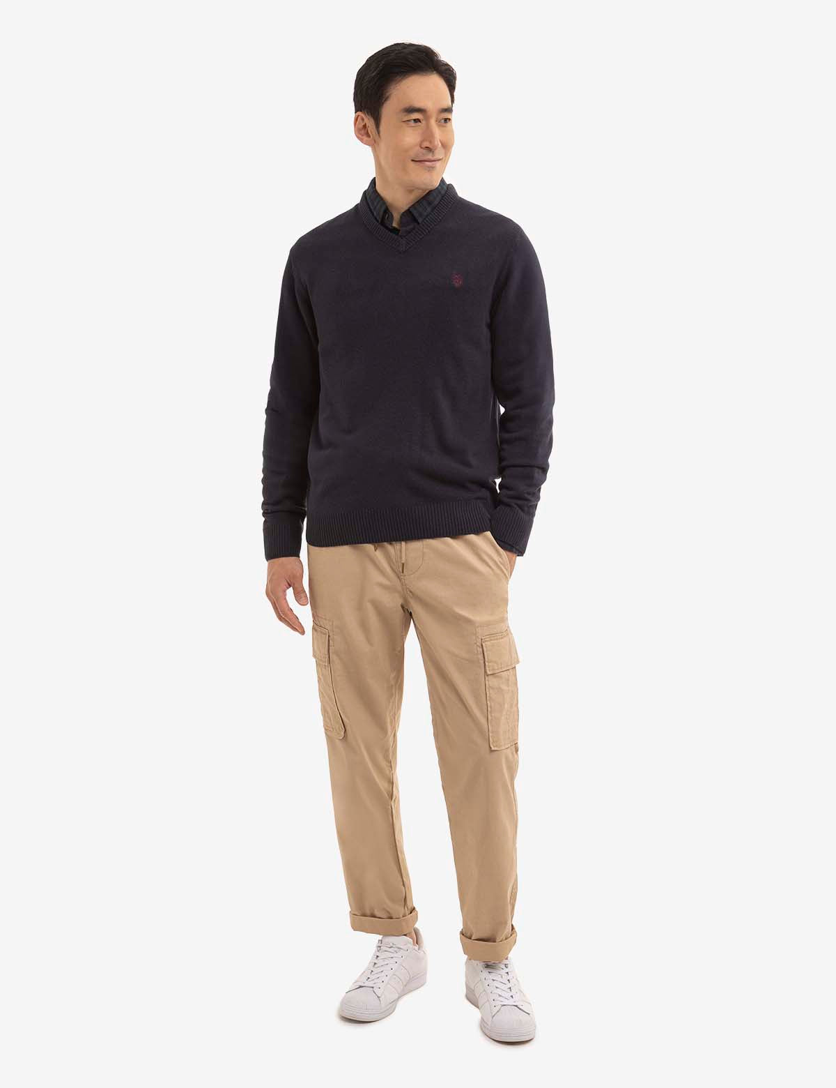 Soft Jersey V-Neck Sweater for Women - Comfortable & Stylish