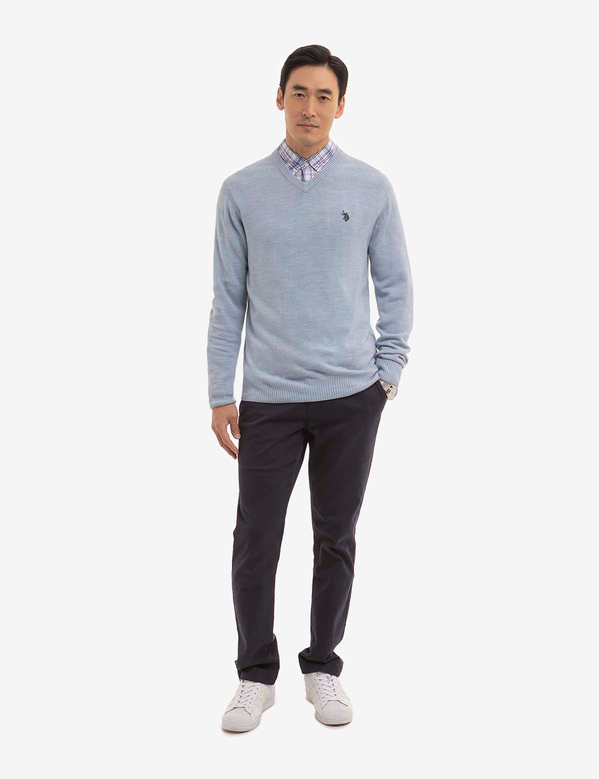 Soft Jersey V-Neck Sweater for Women - Comfortable & Stylish